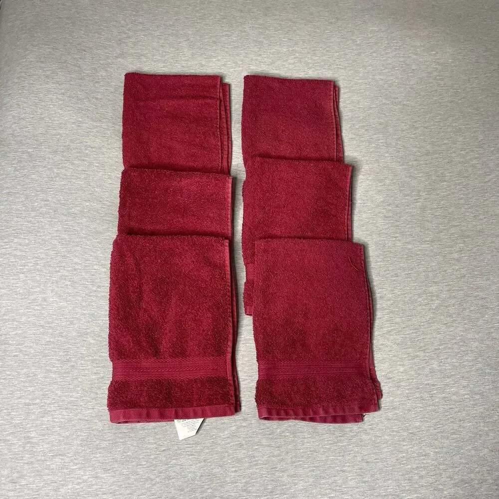 Amazon Basics 16” x 26” Cotton Hand & Face Towels 6 PCS. Set
